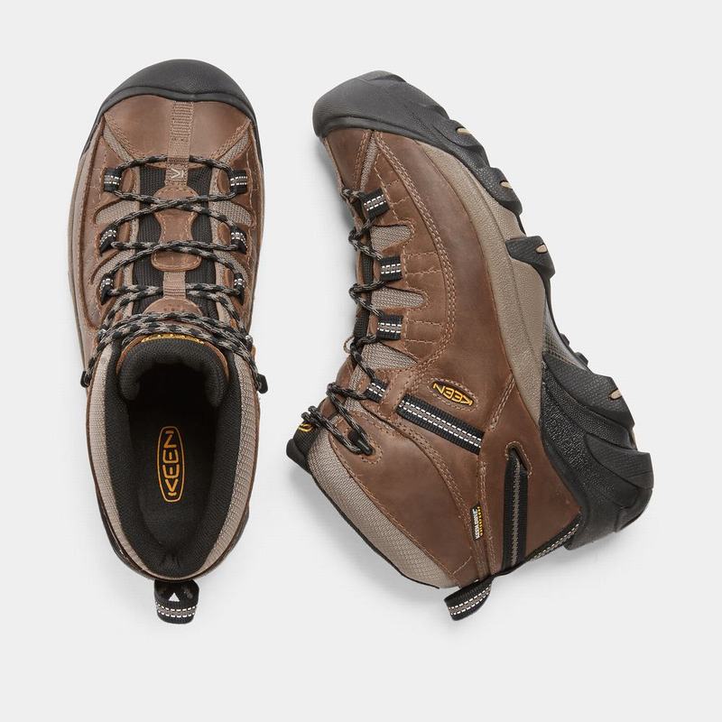 Keen Targhee II Waterproof Mid Mens Hiking Boots Brown Stockists NZ (3659-CUASY)